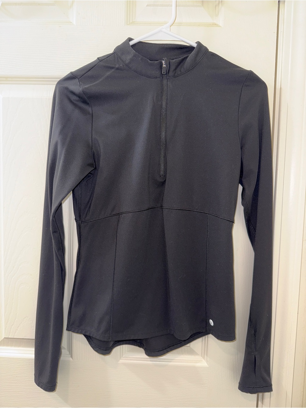 CALIA by Carrie Underwood Black Long-Sleeve Quarter-Zip Performance Top